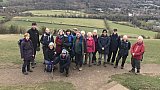 View of group from Boxhill - Andy's "Headley Heath / Box Hill" walk on 3/1/2019 - SWVR Photos